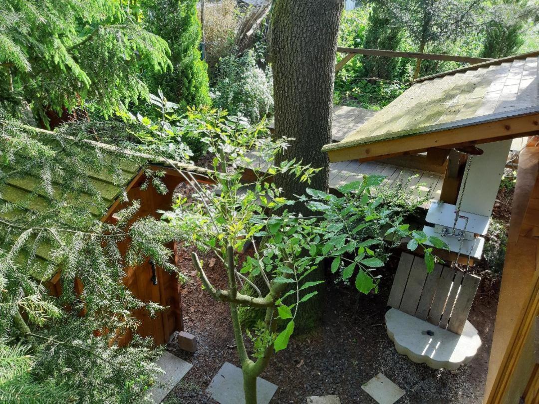 Baumhaus Wolfshöhle Fischach Exterior foto